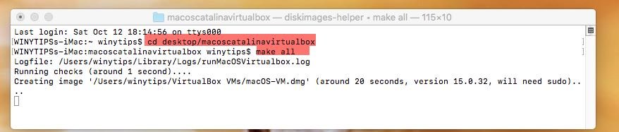 run catalina iso virtualbox