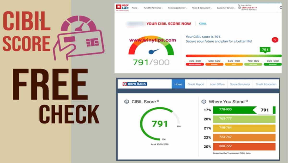 HDFC CIBIL score free